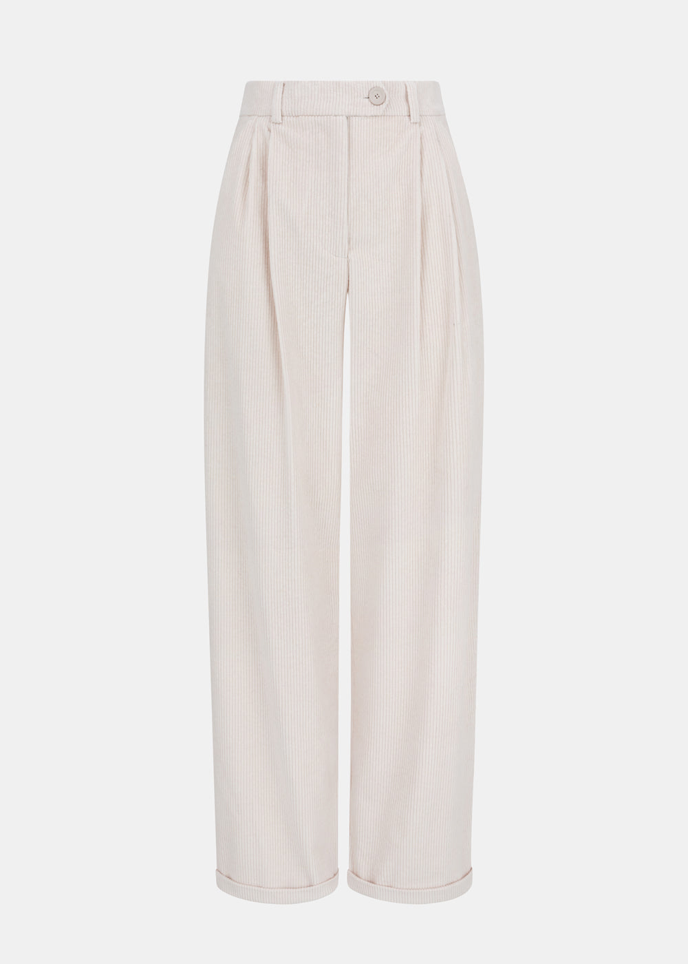 CHICHI OFF WHITE CORDLESS TROUSERS