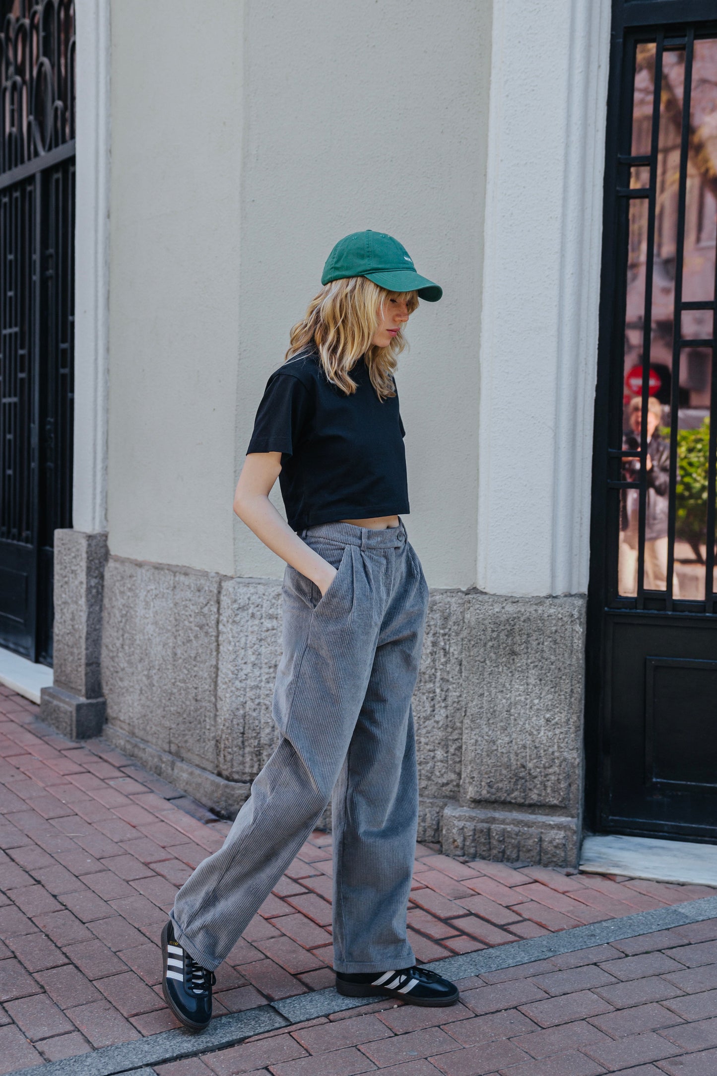 CHICHI GRAY CORDLESS TROUSERS